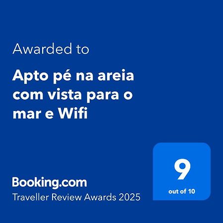 Apto Pe Na Areia Com Vista Para O Mar E Wifi Praia Grande  Exterior foto